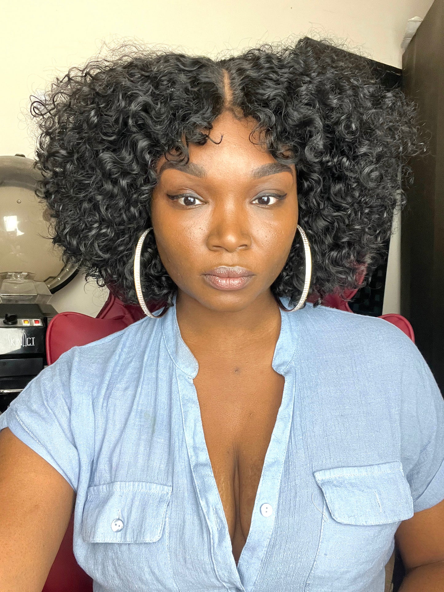 Glueless 2x6" Curly Closure Wig